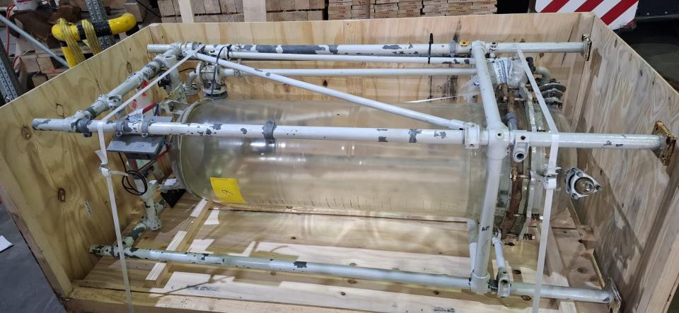 Glass vessel in frame Pharmaceutical, Cosmetic and Chemistry Equipment