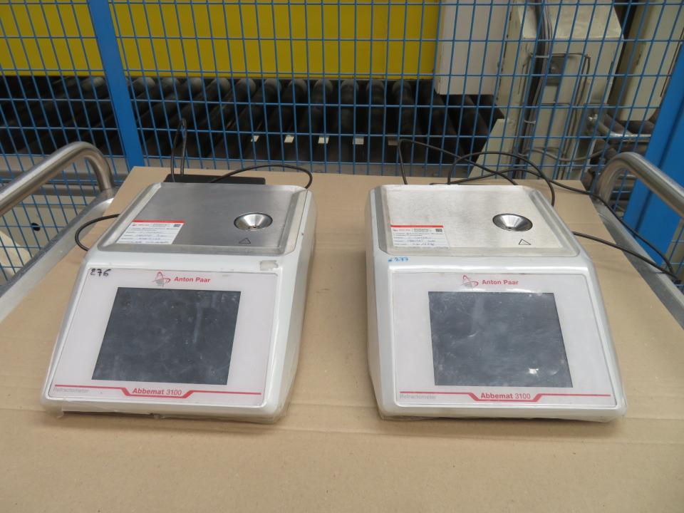 Lot of 2 Anton Paar Abbemat 3100 Refractometers With Power Supplies- Production Line&nbsp; 