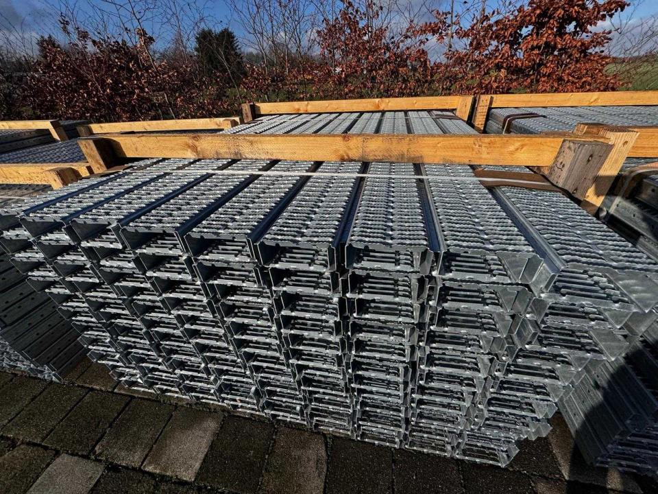 4 tonnes of stacked galvanized steel floor panels Steel