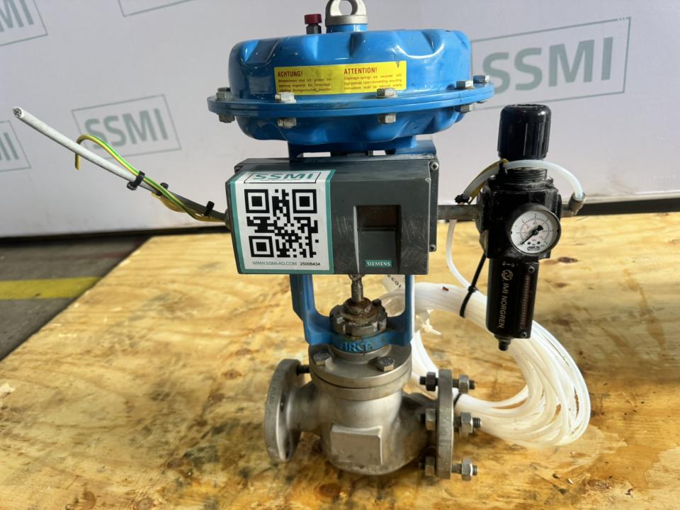 Pneumatic Globe Control Valve with Siemens SIPART PS2 HART Positioner 